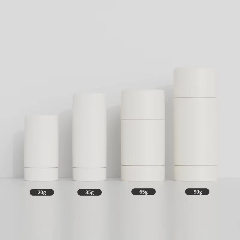 Empty Deodorant round Container 15G 75G Stocks Plastic Fragrant Antiperspirant Twist Face Matte Black for Clear Fragrance