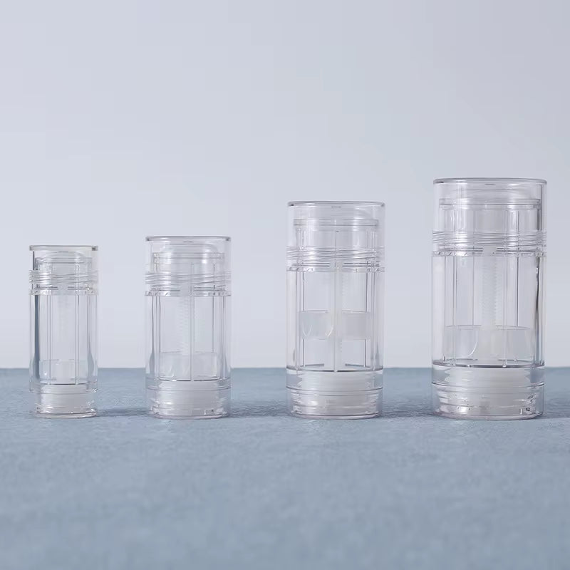 Empty Deodorant round Container 15G 75G Stocks Plastic Fragrant Antiperspirant Twist Face Matte Black for Clear Fragrance