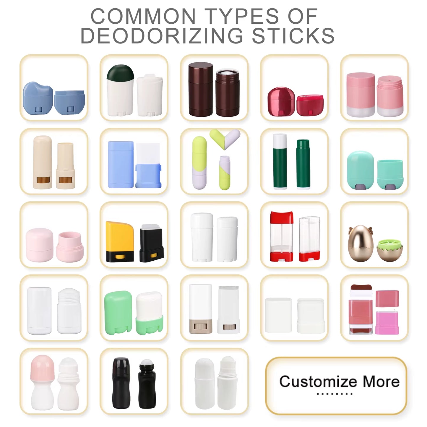 Custom Clear Sun Stick Packaging Plastic Deodorant Tube Oversize 50G 75G with Screw Cap for Lip Balm Chapstick Custom Logo