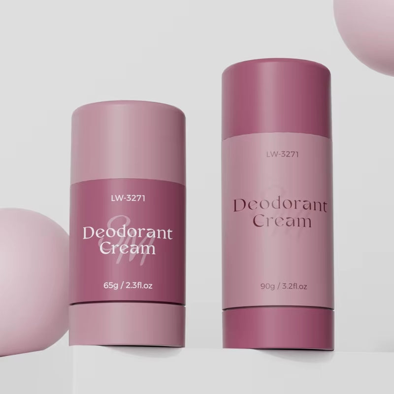 Empty Deodorant round Container 15G 75G Stocks Plastic Fragrant Antiperspirant Twist Face Matte Black for Clear Fragrance