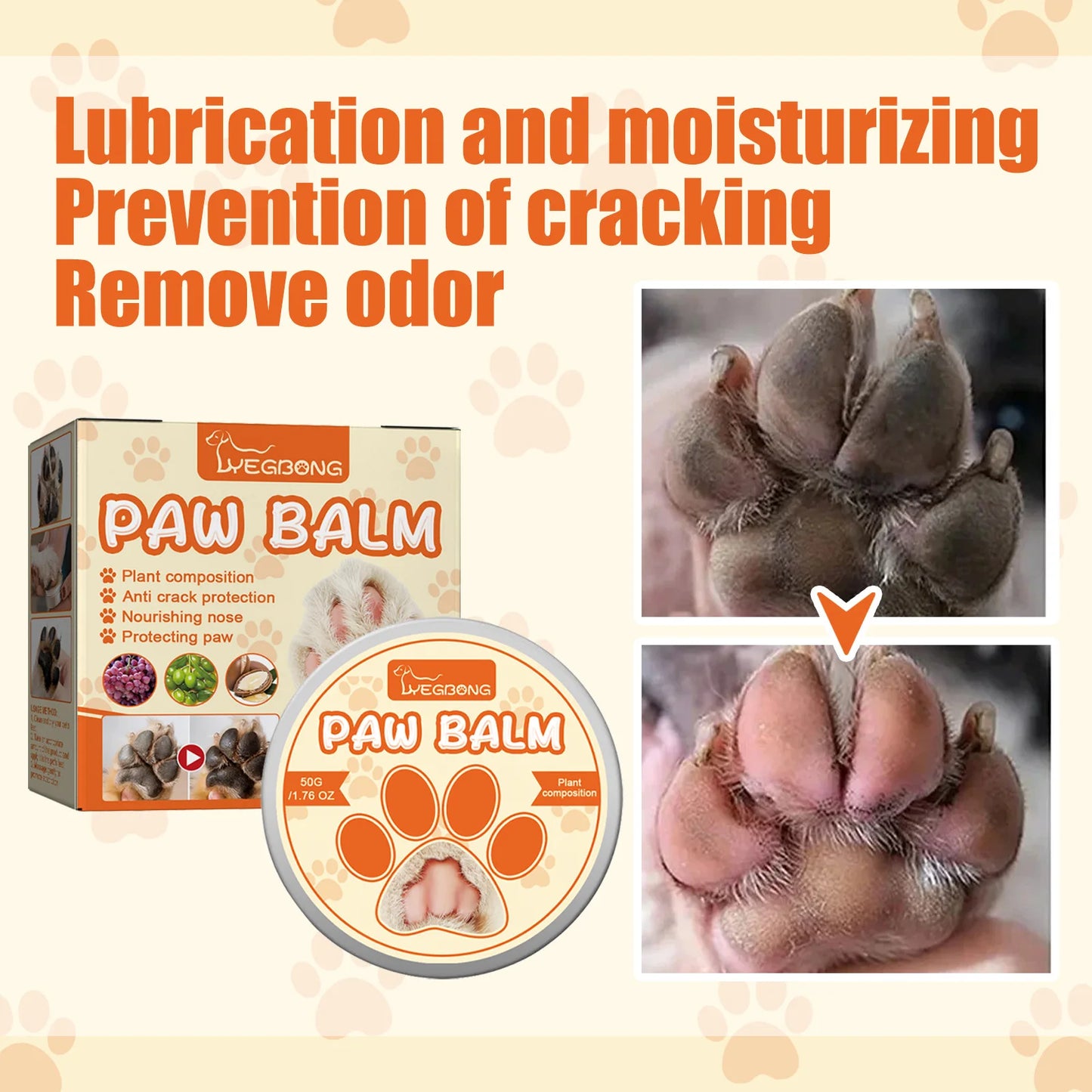 Yegbong 50g Pet Paw Moisturizing Care Balm