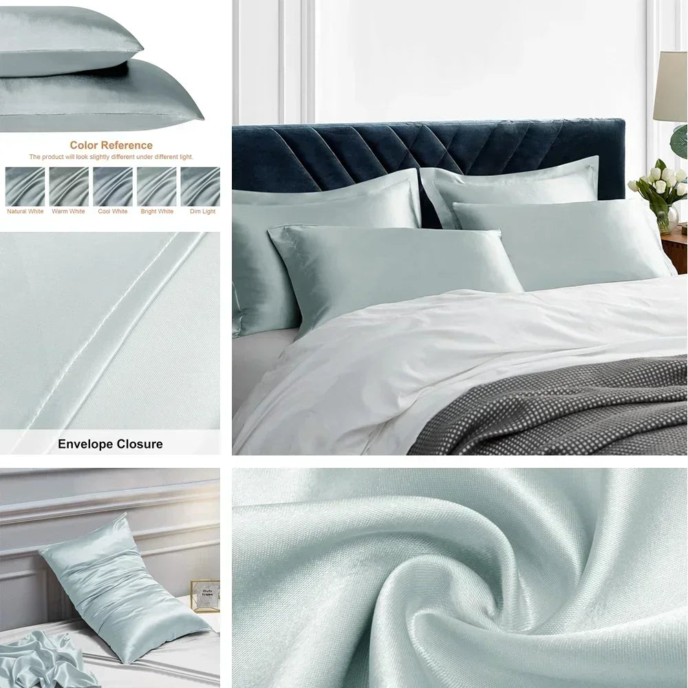 2 Pack Satin Pillowcases – Soft, Cooling & Skin-Friendly