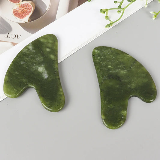 Helu Jade Gua Sha Tool – Xiuyan Jade Heart-shape Massager