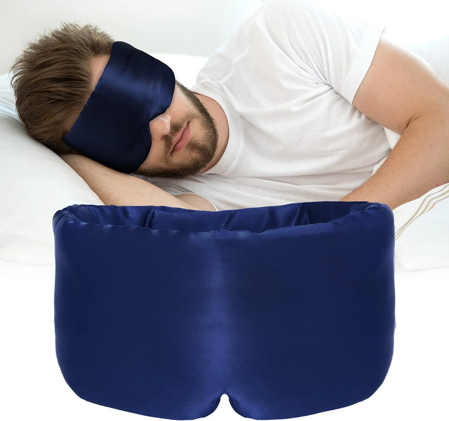 Mulberry Silk Sleeping Mask – Soft Padded Light-Blocking Eyeshade for Travel & Rest