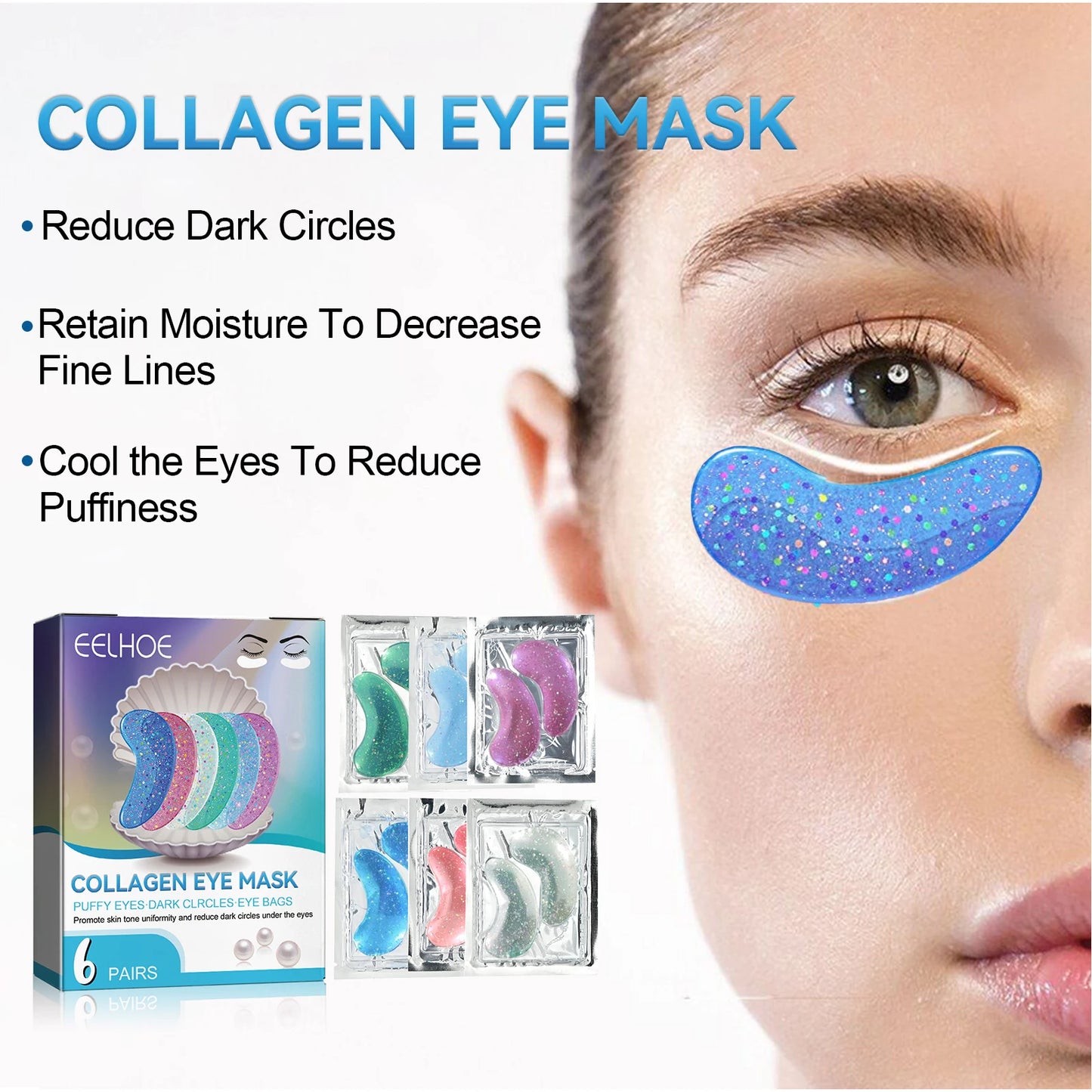 EELHOE Collagen Crystal Eye Mask – Hydrating, Firming & Brightening Care