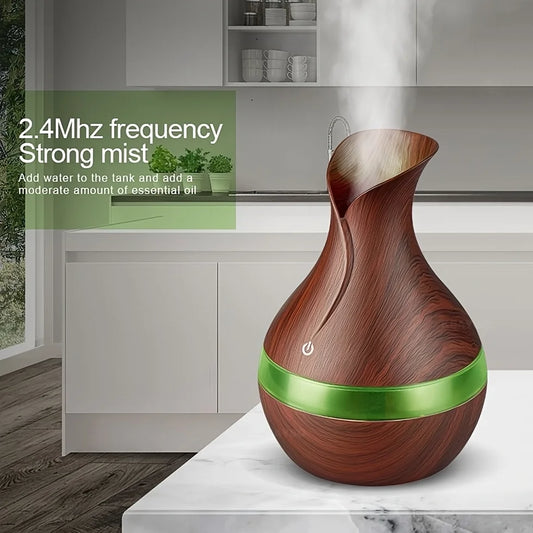 USB-Powered Quiet Aromatherapy Humidifier with LED Light (300ML / 10.14 Oz)