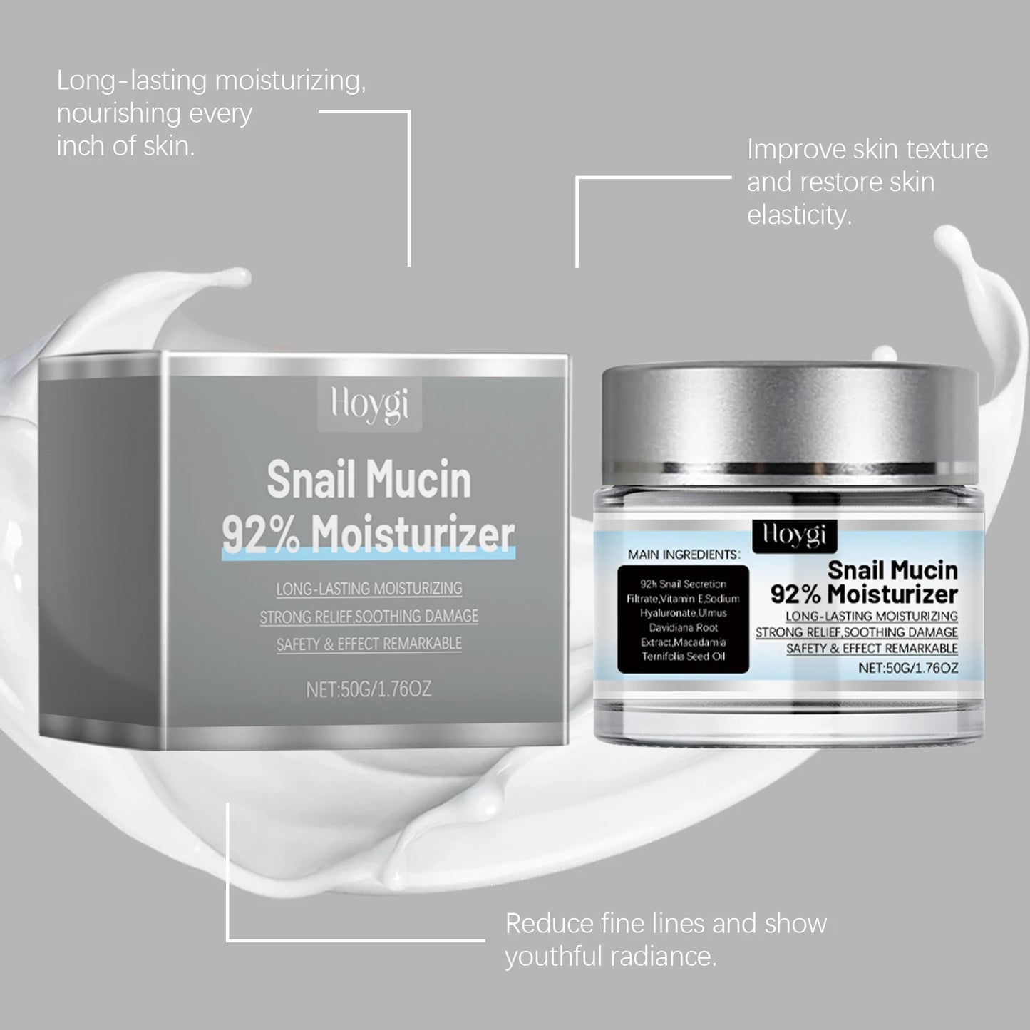 Snail Mucin 92% Moisturizer – Hydration, Repair & Skin Renewal