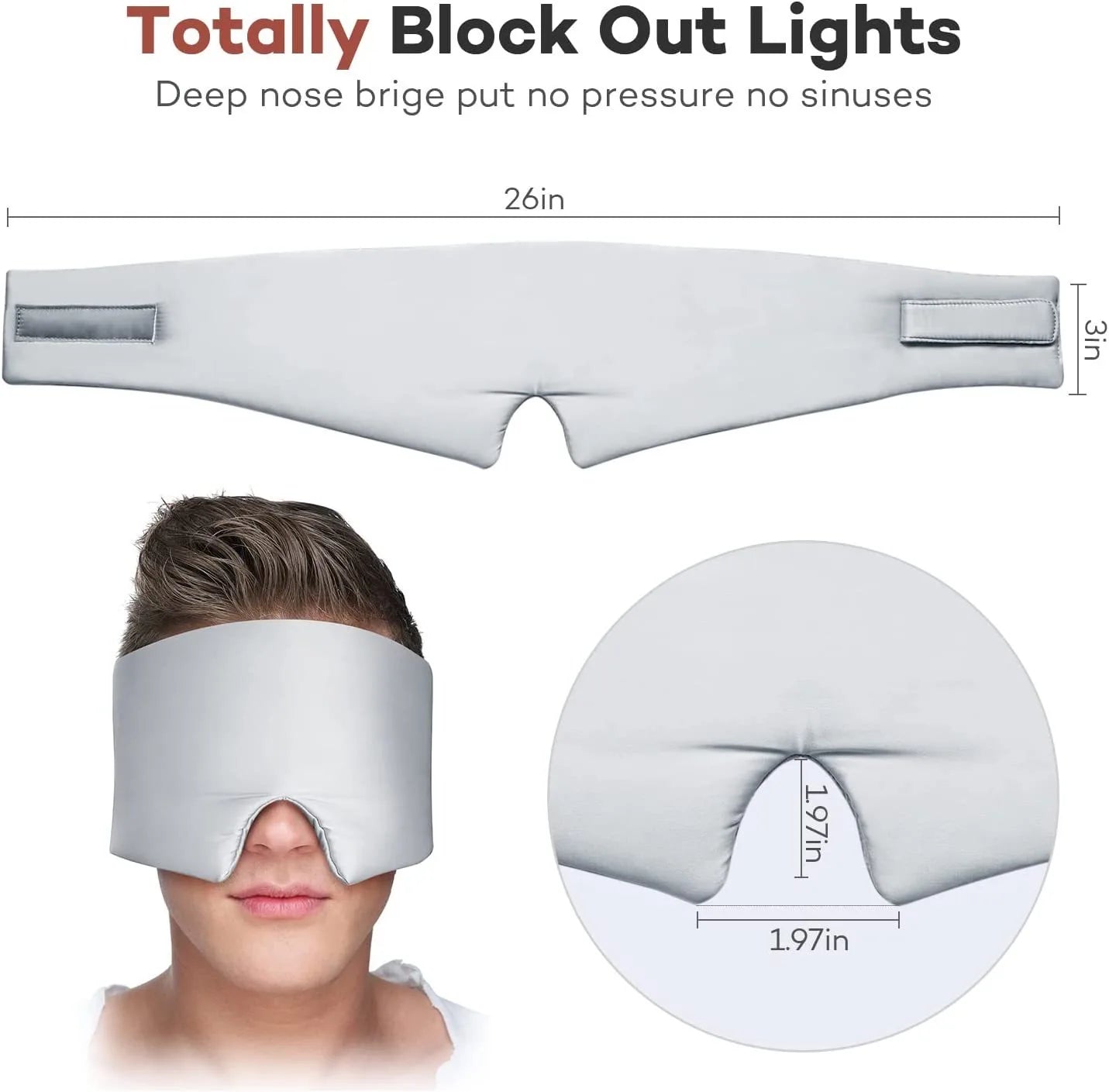Mulberry Silk Sleeping Mask – Soft Padded Light-Blocking Eyeshade for Travel & Rest