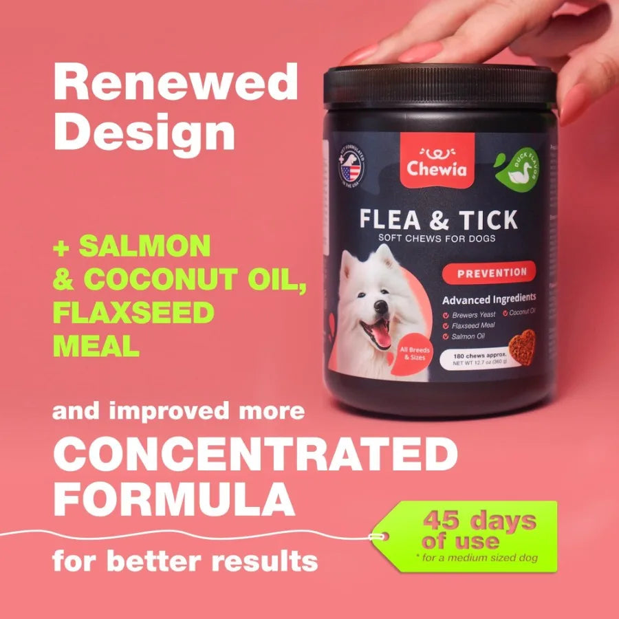 Dog Flea & Tick Prevention Chews – Natural Soft Treats
