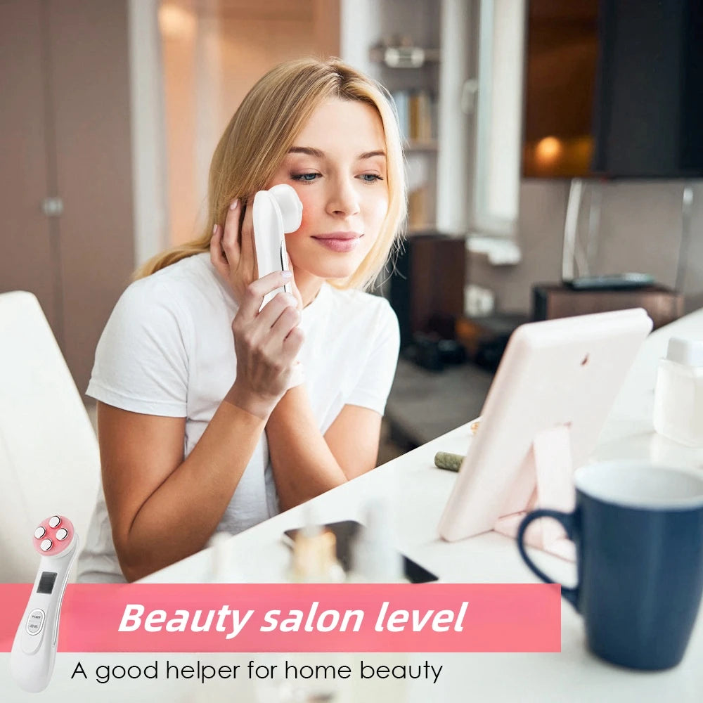 Facial & Neck Beauty Device – 5 Colors, 5 Massage Modes, USB Rechargeable