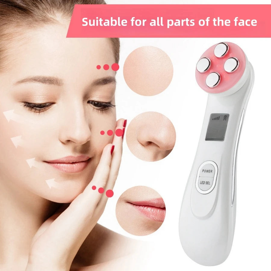 Facial & Neck Beauty Device – 5 Colors, 5 Massage Modes, USB Rechargeable
