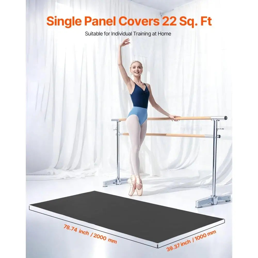 6.6ft x 3ft PVC Yoga & Pilates Fitness Mat Set