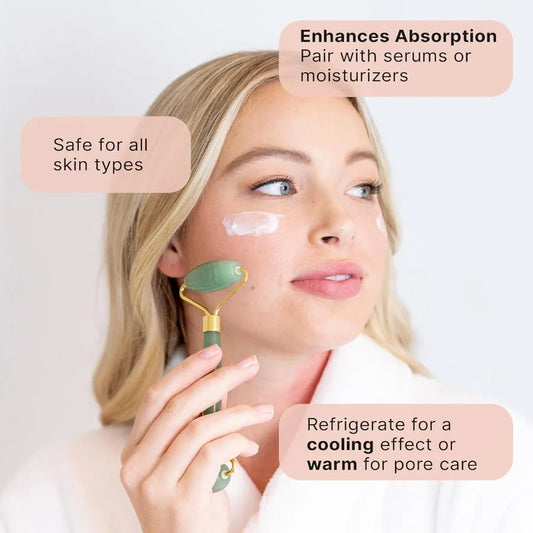 Jade Roller for Face – Anti-Wrinkle & Eye De-Puffing Massager