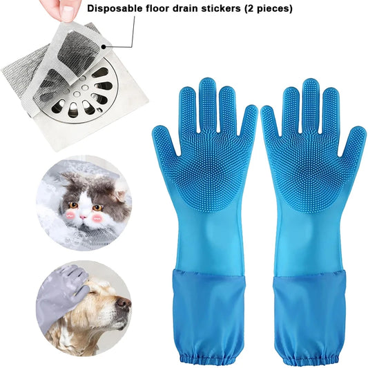 2-in-1 Grooming & Cleaning Gloves – Keep Pets Clean, Healthy & Happy