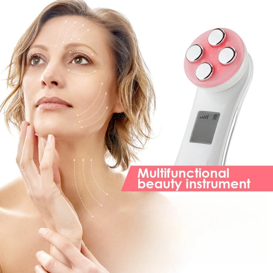 Facial & Neck Beauty Device – 5 Colors, 5 Massage Modes, USB Rechargeable