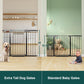 36" Extra Tall Baby Gate for Stairs, 29.7-54.2" Extra Wide Dog Gate for Doorways Hallways, Pressure Mounted Child Gate for Wide Opening, Auto Close Personal Safety for Babies and Pets, Black