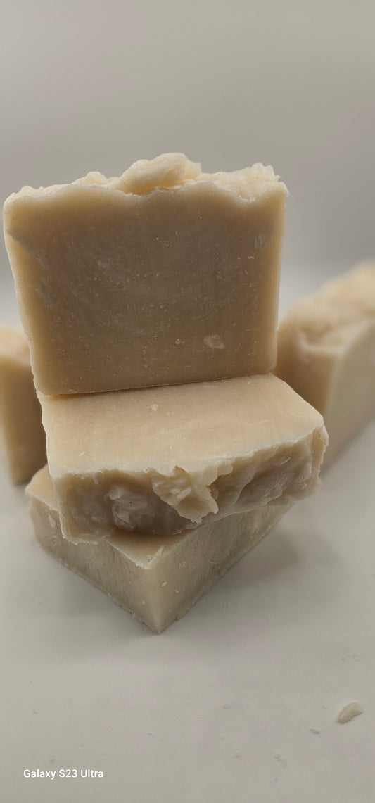 Natural Unscented Handmade Soap Bar – Fragrance-Free for Sensitive Skin