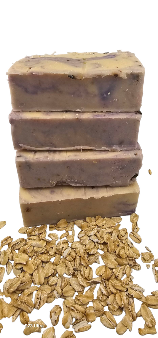 Goat Milk, Lavender & Oatmeal Soap Bar – Natural Moisturizing Soap for Sensitive Skin & Eczema Relief
