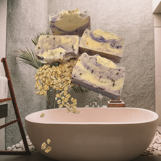 Goat Milk, Lavender & Oatmeal Soap Bar – Natural Moisturizing Soap for Sensitive Skin & Eczema Relief