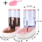 PetBloom™ Duo Feeder Set – Automatic Food & Water Dispenser (Pink, 1 Gallon)