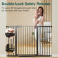 36" Extra Tall Baby Gate for Stairs, 29.7-54.2" Extra Wide Dog Gate for Doorways Hallways, Pressure Mounted Child Gate for Wide Opening, Auto Close Personal Safety for Babies and Pets, Black