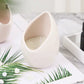 Custom Logo Wholesale Ceramic Massage Vessel Beige Pottery Pouring Candle Jars with Pour Spout