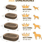 PawLuxe™ XL Orthopedic Dog Bed – Waterproof Memory Foam with Bolsters (Coffee)