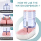 PetBloom™ Duo Feeder Set – Automatic Food & Water Dispenser (Pink, 1 Gallon)