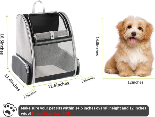 Paw Voyager™ Bubble Backpack Pet Carrier – Ventilated Travel Bag for Cats & Small Dogs