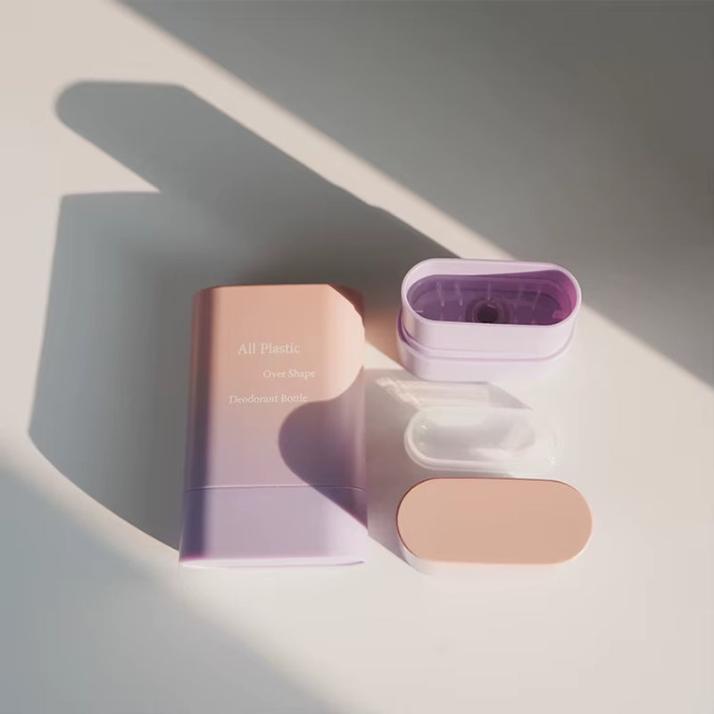 Hot Selling All Plastic Empty Oval Sunscreen Stick Tube Solid Deodorant Containers Recyclable Relief Stick Tube