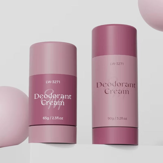 Empty Deodorant round Container 15G 75G Stocks Plastic Fragrant Antiperspirant Twist Face Matte Black for Clear Fragrance