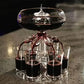 B50C 6 Shot Wine Liquor Dispenser with 6 Glasses Wine Whisky Beer Dispenser Holder Partys Drink Dispenser Station