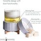 Dual Scent Warmer – Ceramic Glow with Wood Accent