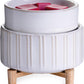 Dual Scent Warmer – Ceramic Glow with Wood Accent