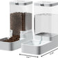 Automatic Gravity Pet Feeder and Water Dispenser Set for Dogs and Cats, Large Capacity (3.8L)