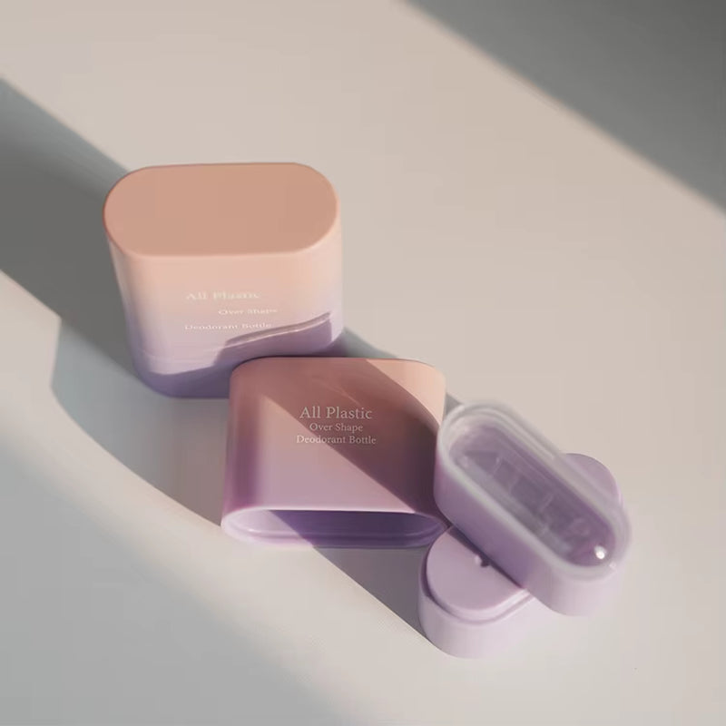 Hot Selling All Plastic Empty Oval Sunscreen Stick Tube Solid Deodorant Containers Recyclable Relief Stick Tube