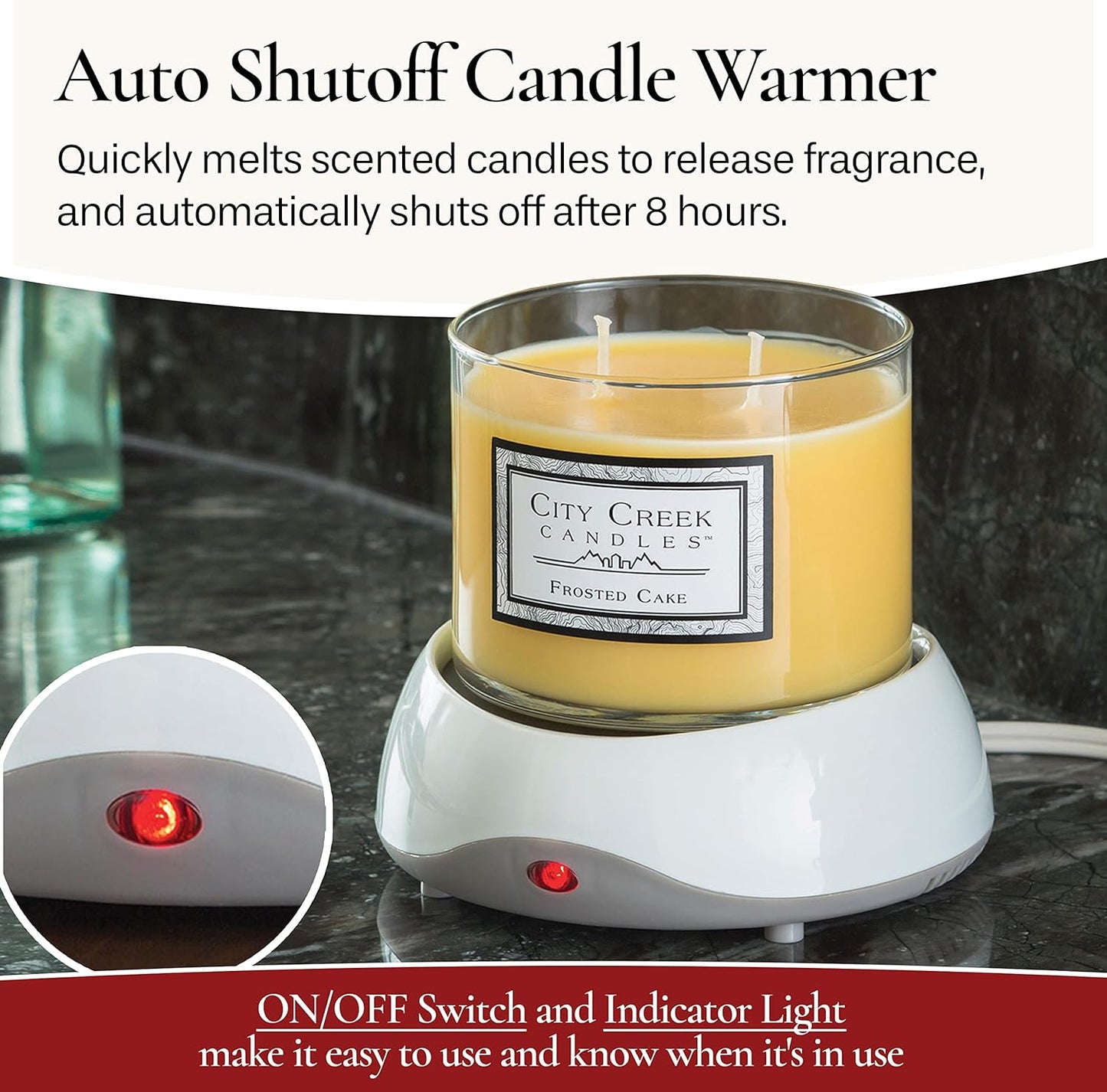  Auto Shutoff Candle Warmer Plate Wax & Candle Warmer