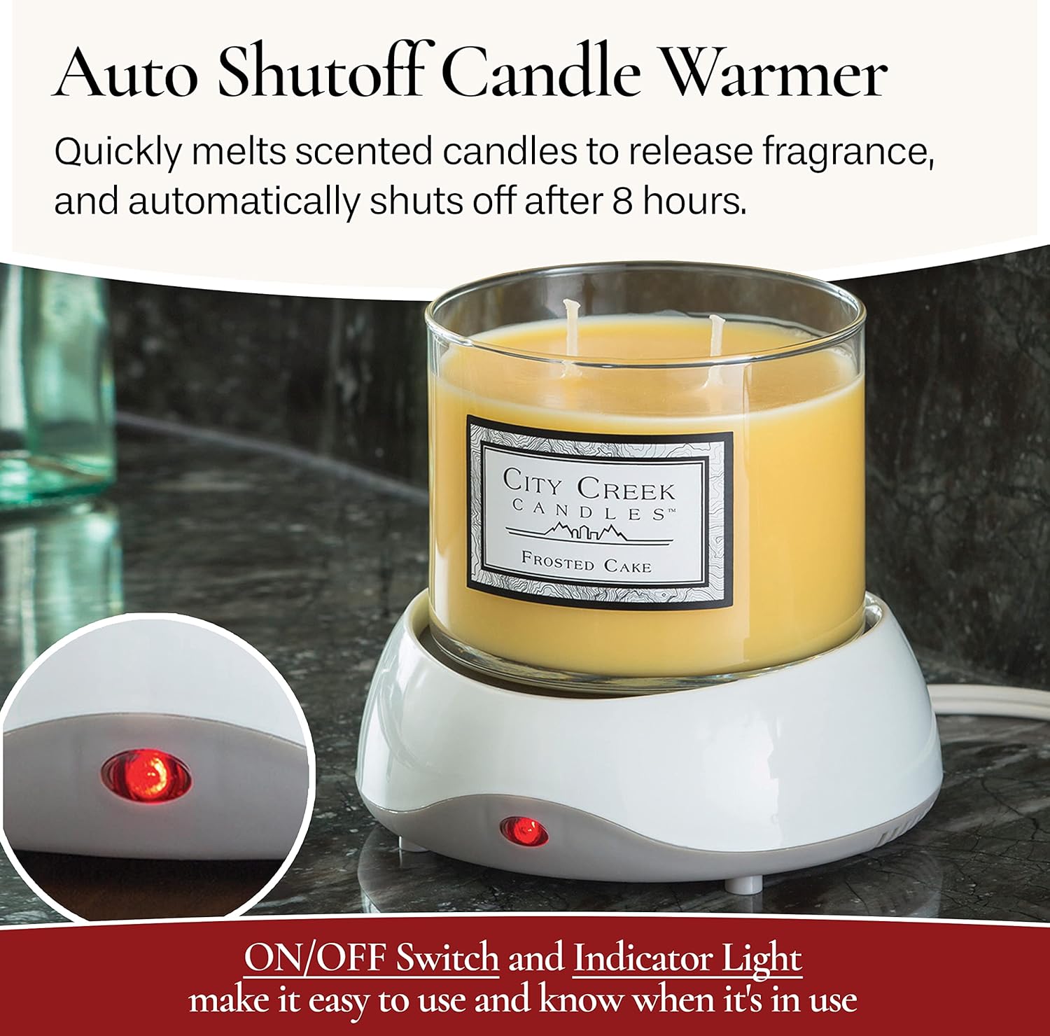 Auto Shutoff Candle Warmer Plate Wax & Candle Warmer