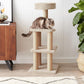 Cat Tree - Indoor Cat & Kittens Multi-Level Climbing Activity Tower with Scratching Posts, Large (45.9"H) - Beige