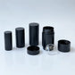 Empty Deodorant round Container 15G 75G Stocks Plastic Fragrant Antiperspirant Twist Face Matte Black for Clear Fragrance