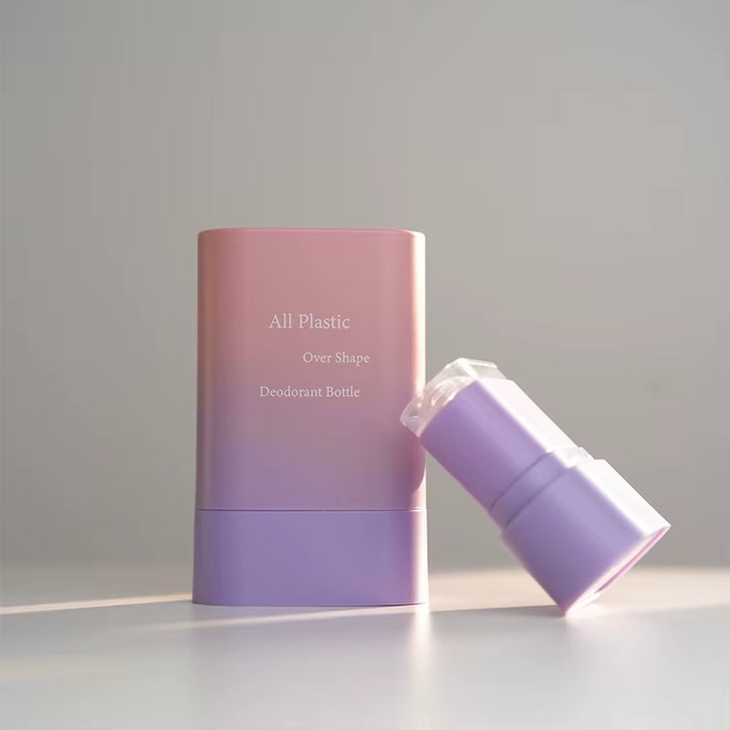 Hot Selling All Plastic Empty Oval Sunscreen Stick Tube Solid Deodorant Containers Recyclable Relief Stick Tube