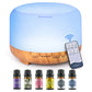 500ML Aromatherapy Oil Diffuser + 6 Essential Oils Gift Set
