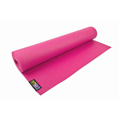 Non-Slip Yoga Mat with Pink Color & Integrated Posture Wall Chart