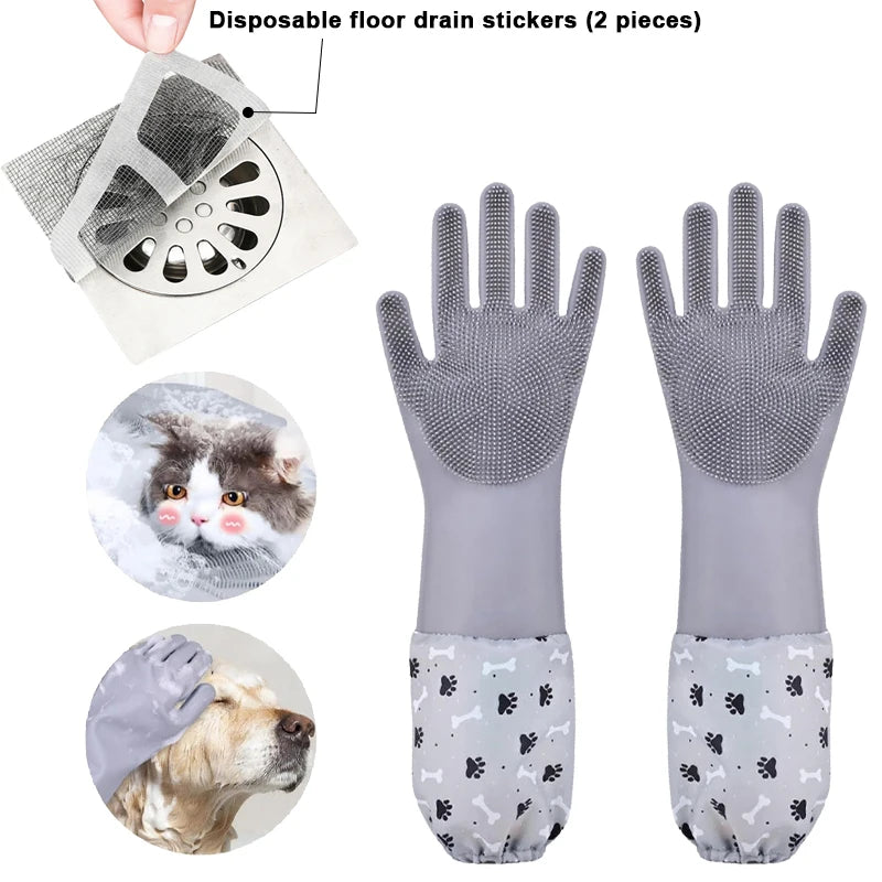 2-in-1 Grooming & Cleaning Gloves – Keep Pets Clean, Healthy & Happy