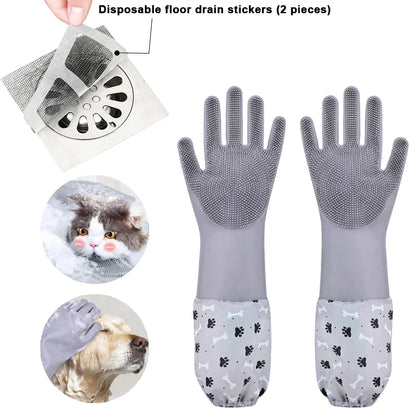 2-in-1 Grooming & Cleaning Gloves – Keep Pets Clean, Healthy & Happy