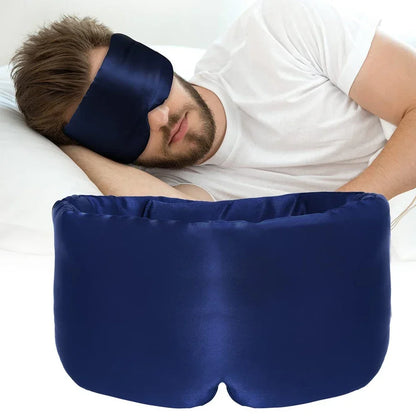 100% Mulberry Silk Sleep Mask – Adjustable Light-Blocking Eye Cover for Side Sleepers