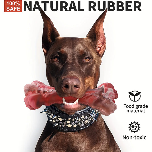 Durable Dog Chew Toys for Aggressive Chewers – Natural Rubber Teeth-Cleaning Toy