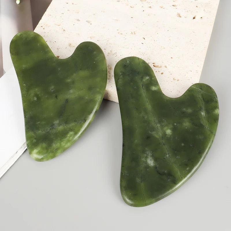 Helu Jade Gua Sha Tool – Xiuyan Jade Heart-shape Massager