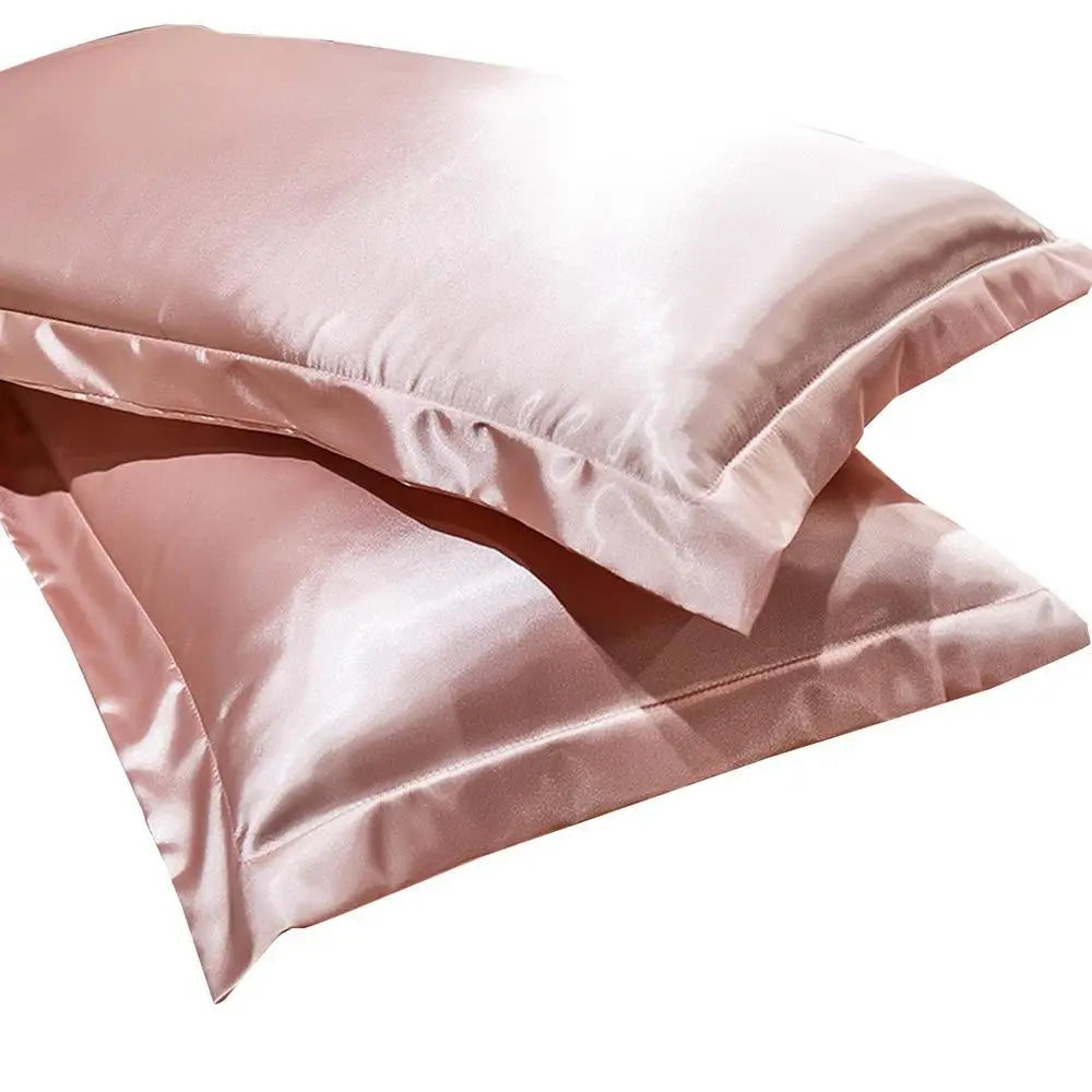 2Pcs Mulberry Silk Pillowcases – Silky Satin Pillow Covers for Comfortable Sleep & Home Décor (19x29in)