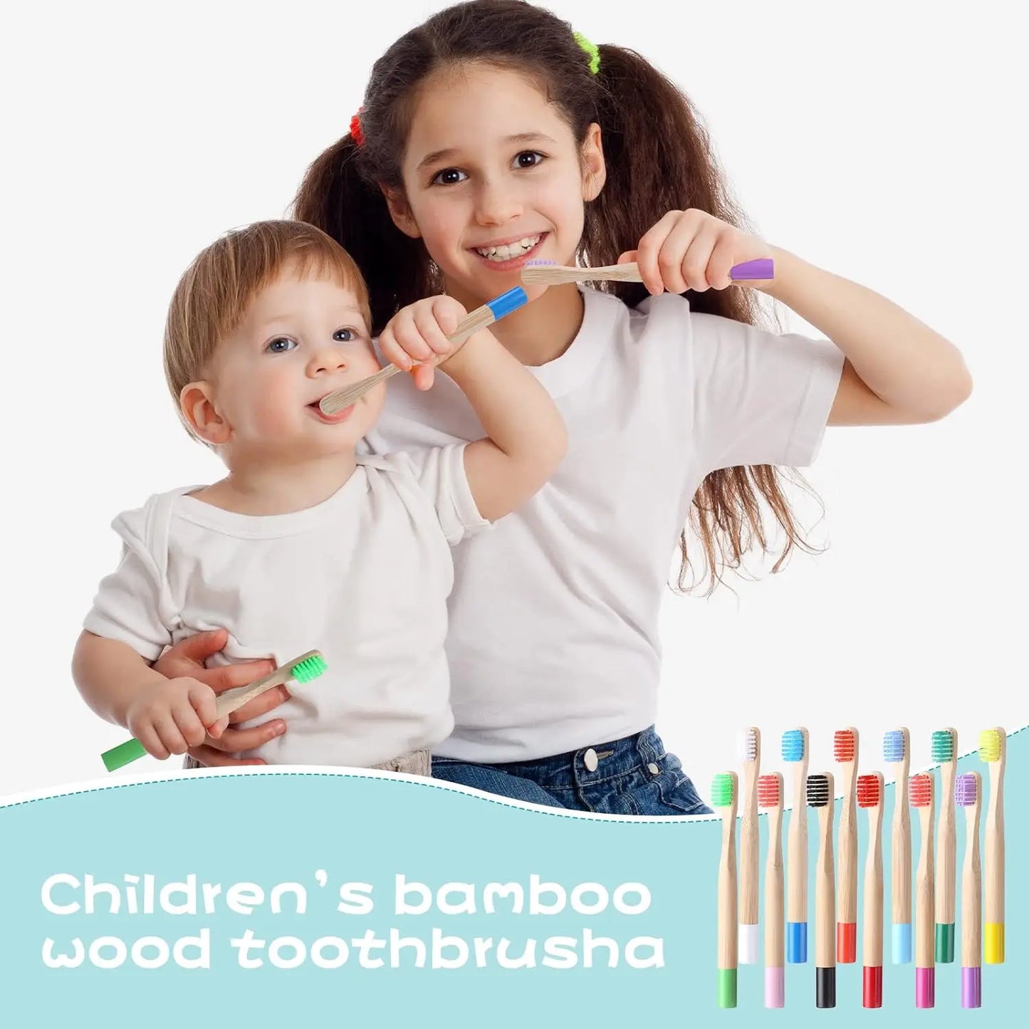 Bamboo Toothbrush 10-Pack – Biodegradable Toothbrushes with Medium Bristles